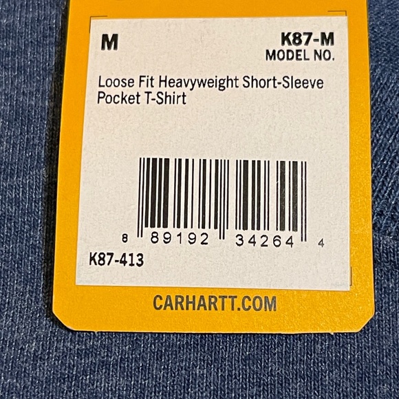 🌵 Men's Carhartt short sleeve Medium t-shirt Loose Fit Blue - Picture 8 of 8